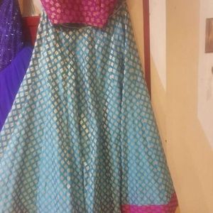 Beautiful blue & pink lehenga